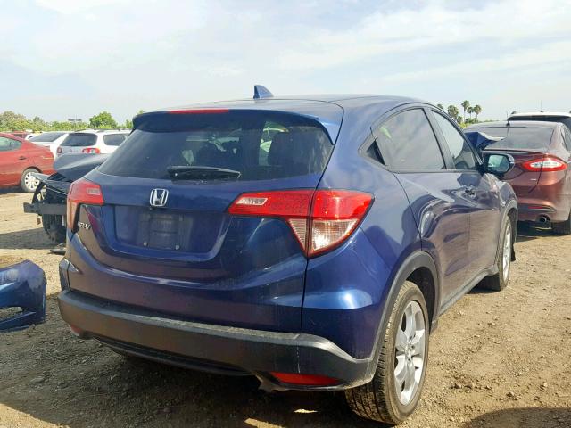 3CZRU5H50GM708906 - 2016 HONDA HR-V EX BLUE photo 4