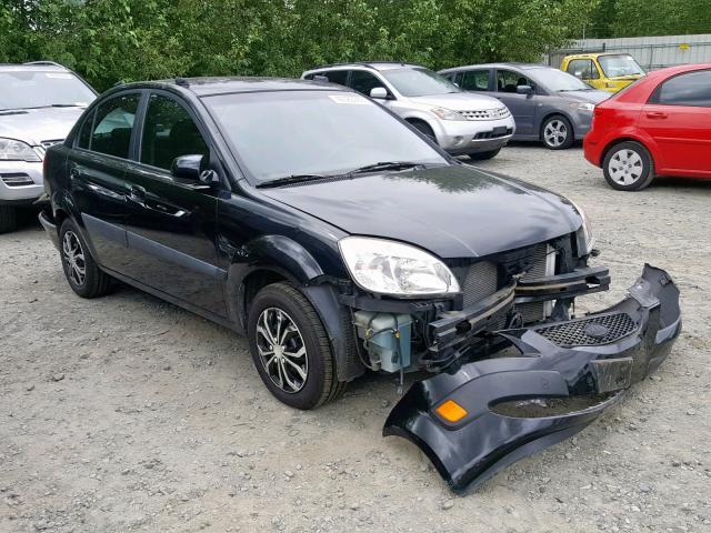 KNADE123166137709 - 2006 KIA RIO BLACK photo 1