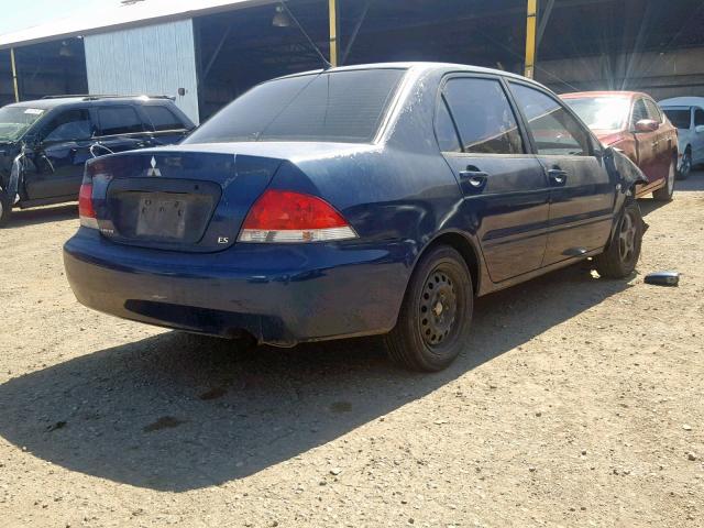 JA3AJ26E56U063787 - 2006 MITSUBISHI LANCER ES BLUE photo 4