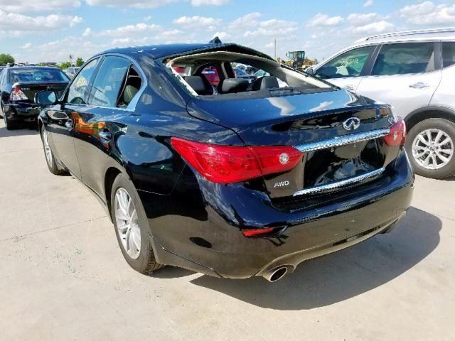 JN1BV7AR8FM422909 - 2015 INFINITI Q50 BASE BLACK photo 3