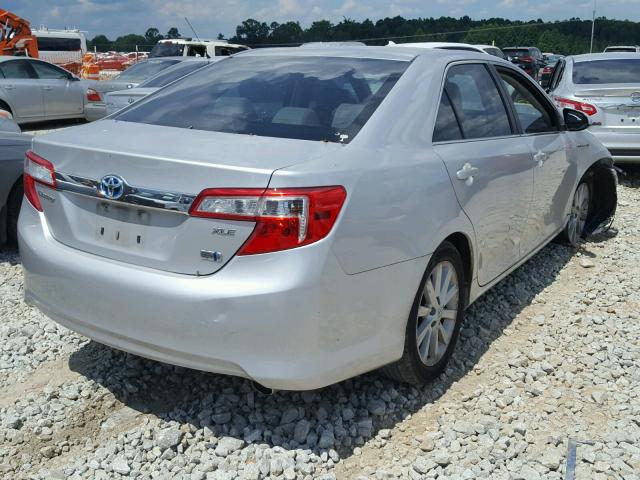 4T1BD1FK3CU006668 - 2012 TOYOTA CAMRY HYBR SILVER photo 4