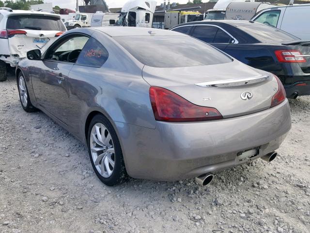 JNKCV64E98M114332 - 2008 INFINITI G37 BASE SILVER photo 3