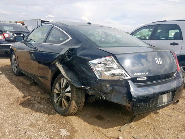 1HGCS1B83CA010618 - 2012 HONDA ACCORD EXL BLACK photo 3