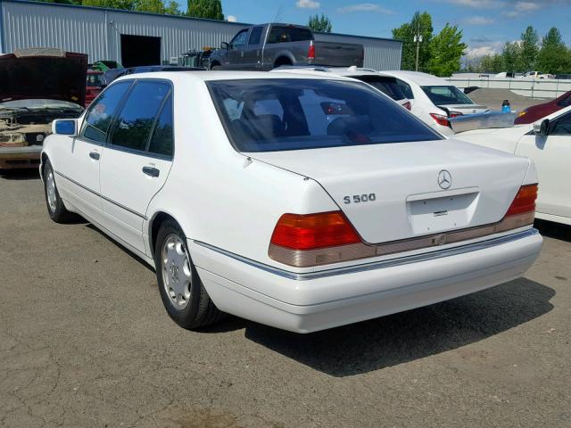 WDBGA51E3SA234888 - 1995 MERCEDES-BENZ S 500 WHITE photo 3