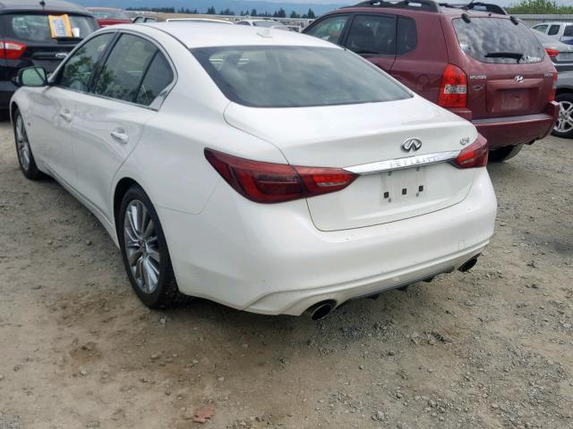 JN1EV7AP7JM360584 - 2018 INFINITI Q50 LUXE WHITE photo 3