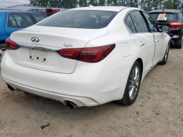 JN1EV7AP7JM360584 - 2018 INFINITI Q50 LUXE WHITE photo 4