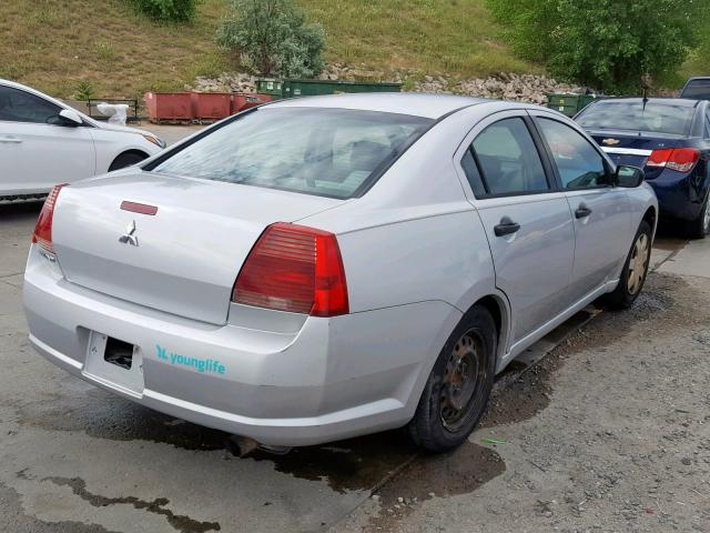 4A3AB26FX5E036307 - 2005 MITSUBISHI GALANT DE SILVER photo 4