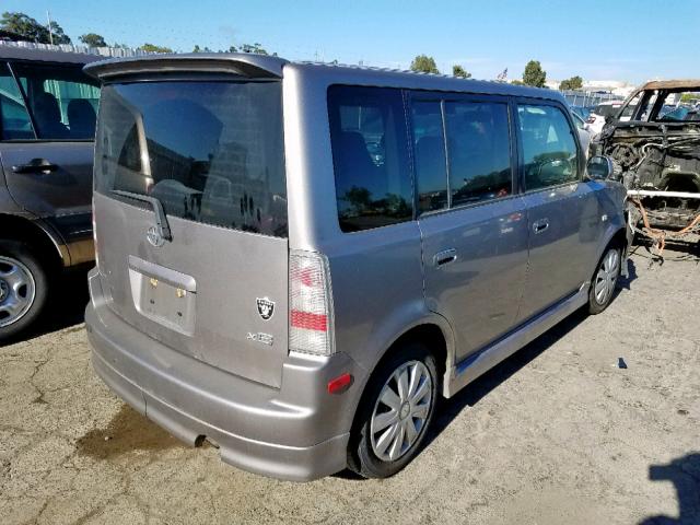 JTLKT324540137995 - 2004 TOYOTA SCION XB ნაცრისფერი ფოტო 4