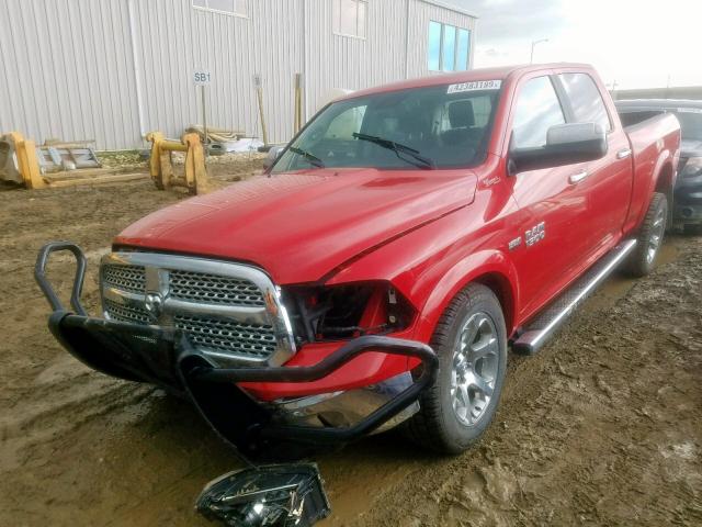 1C6RR7VT7HS813464 - 2017 RAM 1500 LARAM RED photo 2