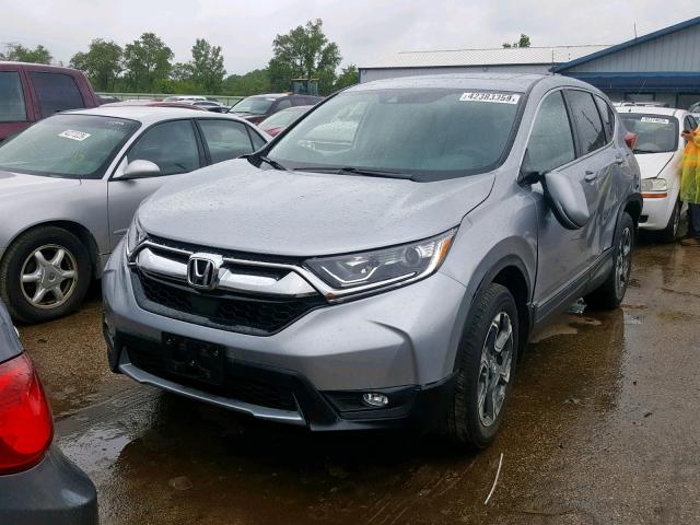 7FARW2H85JE074646 - 2018 HONDA CR-V EXL SILVER photo 2