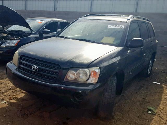 JTEGD21A020023573 - 2002 TOYOTA HIGHLANDER BLACK photo 2