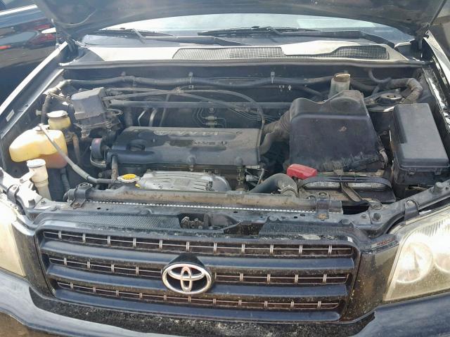 JTEGD21A020023573 - 2002 TOYOTA HIGHLANDER BLACK photo 7