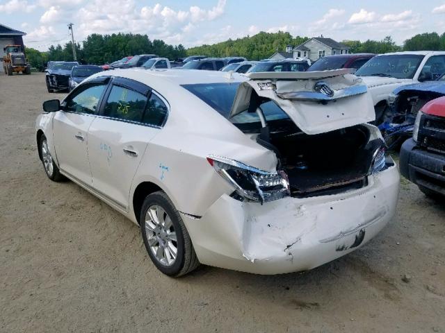 1G4GC5ER4DF127309 - 2013 BUICK LACROSSE WHITE photo 3