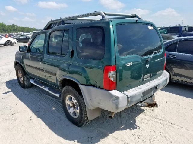 5N1ED28T81C522164 - 2001 NISSAN XTERRA XE GREEN photo 3