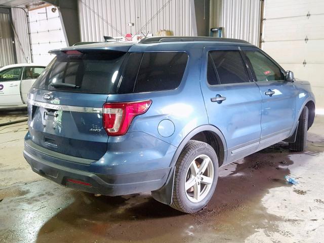 1FM5K8B84JGC56888 - 2018 FORD EXPLORER BLUE photo 4