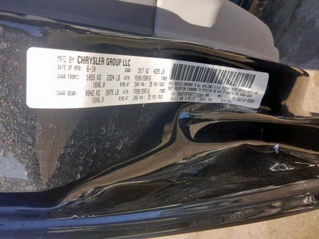 3A4GY5F93AT220242 - 2010 CHRYSLER PT CRUISER BLACK photo 10