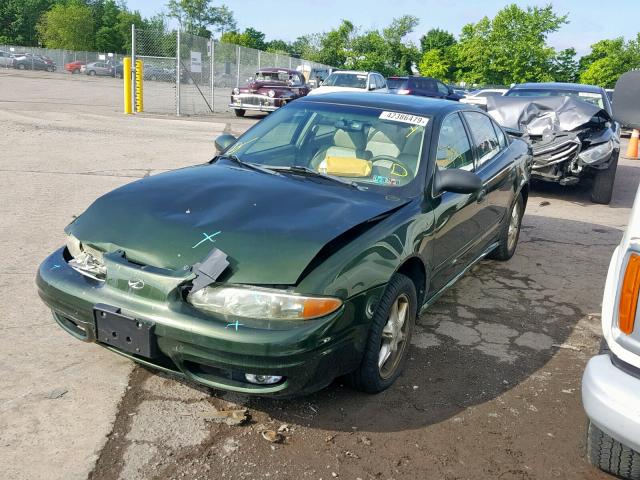 1G3NF52E5YC371269 - 2000 OLDSMOBILE ALERO GLS 绿色 照片 2