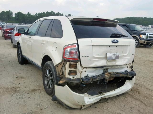 2FMDK38C18BA97825 - 2008 FORD EDGE SEL WHITE photo 3