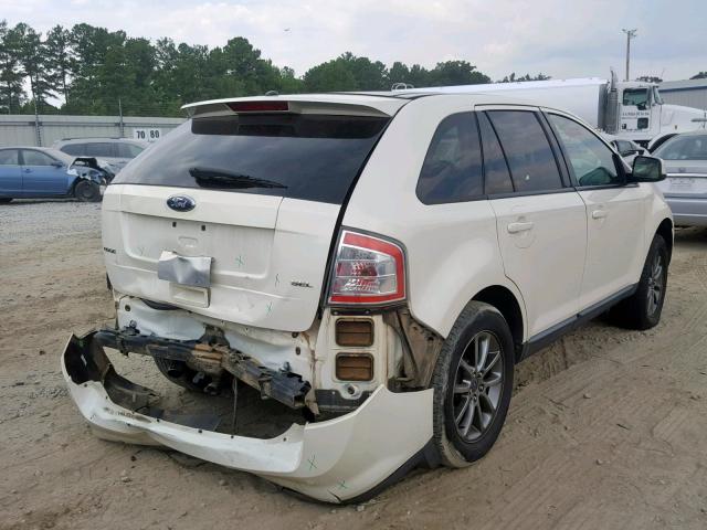 2FMDK38C18BA97825 - 2008 FORD EDGE SEL WHITE photo 4