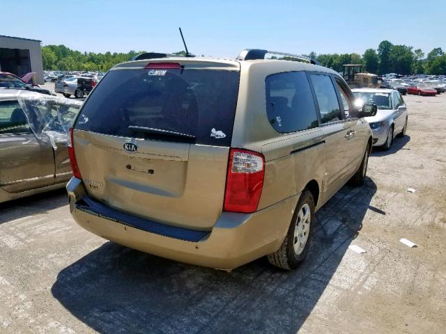 KNDMG4C36A6325485 - 2010 KIA SEDONA LX TAN photo 4