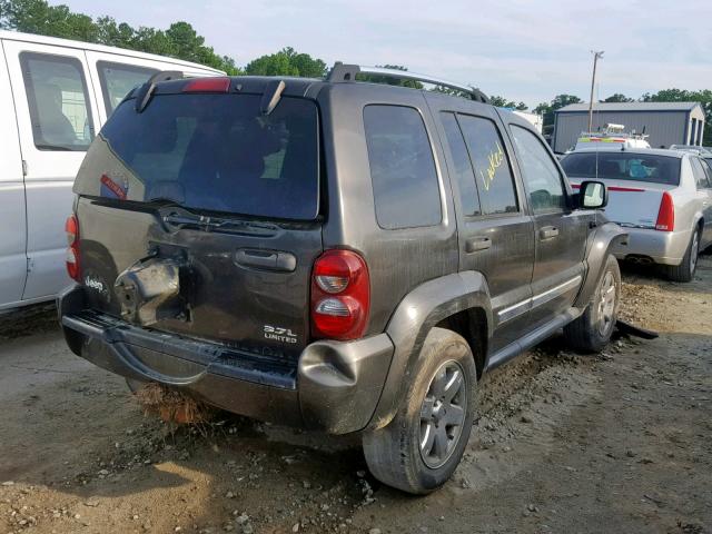 1J4GK58K55W704253 - 2005 JEEP LIBERTY LI GRAY photo 4