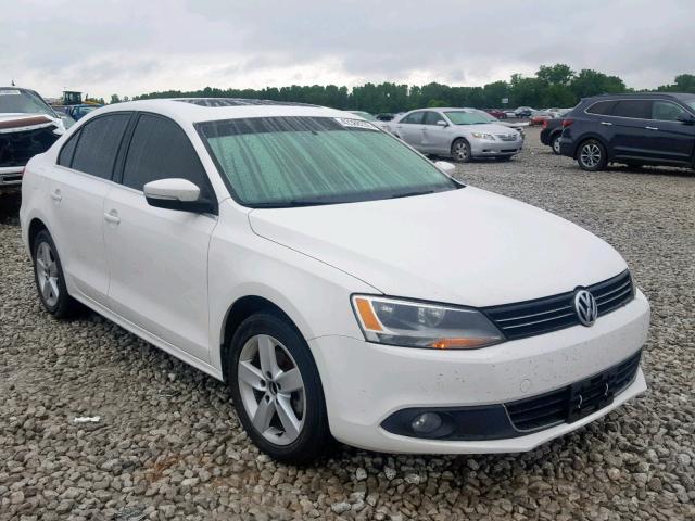 3VWLL7AJ6CM364975 - 2012 VOLKSWAGEN JETTA TDI WHITE photo 1