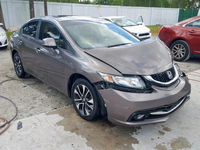 2HGFB2F94DH534580 - 2013 HONDA CIVIC EXL GRAY photo 1