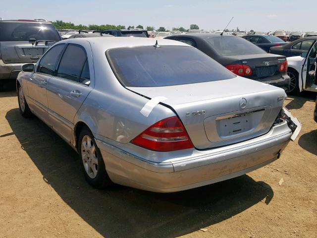 WDBNG75J82A225189 - 2002 MERCEDES-BENZ S 500 GRAY photo 3