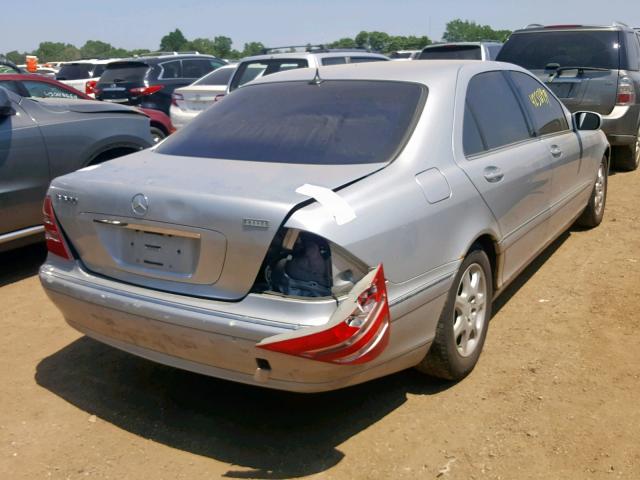 WDBNG75J82A225189 - 2002 MERCEDES-BENZ S 500 GRAY photo 4