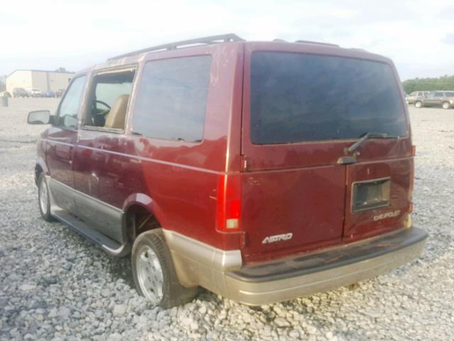 1GNDM19X04B116182 - 2004 CHEVROLET ASTRO BURGUNDY photo 3