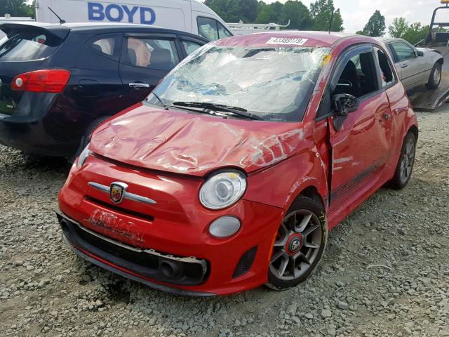 3C3CFFFH9FT690035 - 2015 FIAT 500 ABARTH RED photo 2