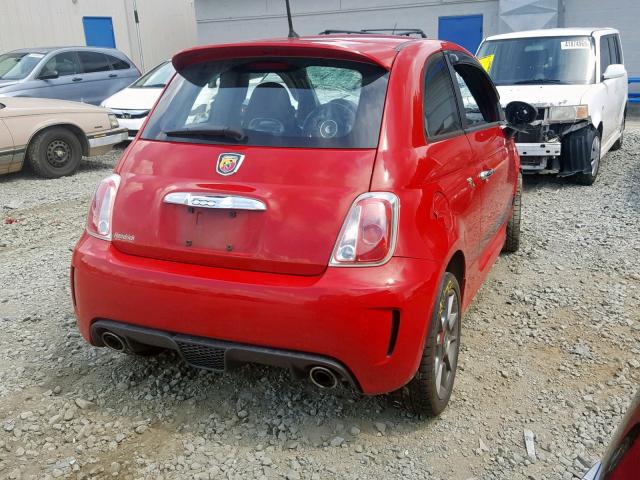 3C3CFFFH9FT690035 - 2015 FIAT 500 ABARTH RED photo 4