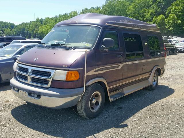 2B6HB11Y6YK115126 - 2000 DODGE RAM VAN B1 RED photo 2