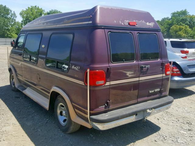 2B6HB11Y6YK115126 - 2000 DODGE RAM VAN B1 RED photo 3