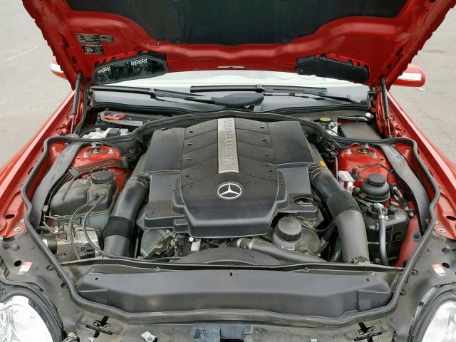 WDBSK75F54F062889 - 2004 MERCEDES-BENZ SL 500 RED photo 7