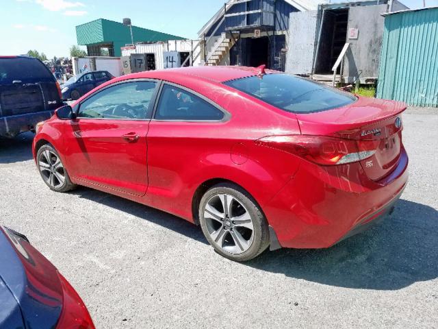 KMHDH6AE9DU019339 - 2013 HYUNDAI ELANTRA CO RED photo 3