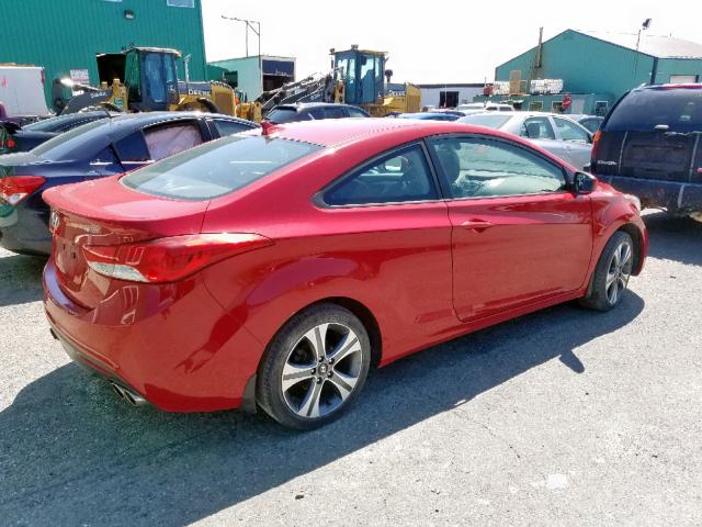 KMHDH6AE9DU019339 - 2013 HYUNDAI ELANTRA CO RED photo 4