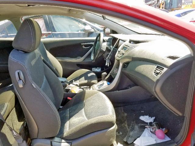 KMHDH6AE9DU019339 - 2013 HYUNDAI ELANTRA CO RED photo 5