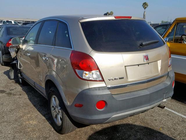 3GSCL33P68S686259 - 2008 SATURN VUE XE TAN photo 3