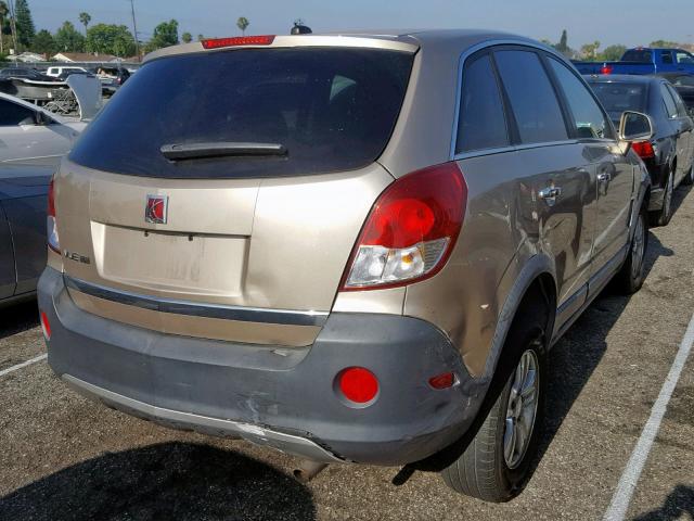 3GSCL33P68S686259 - 2008 SATURN VUE XE TAN photo 4