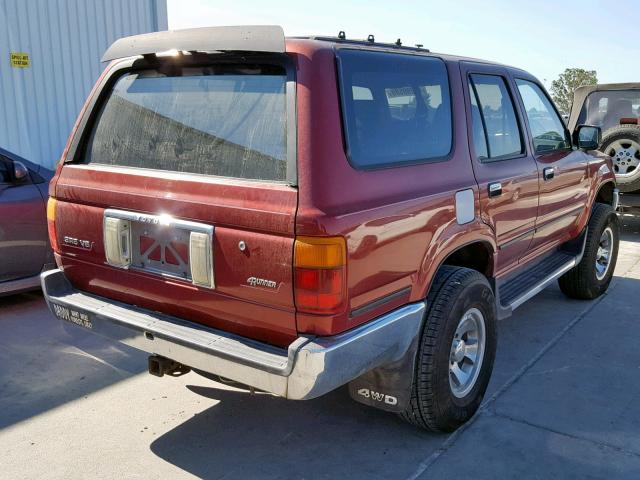 JT3VN39W0M8014511 - 1991 TOYOTA 4RUNNER VN RED photo 4