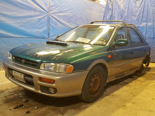 JF1GF48501G800140 - 2001 SUBARU IMPREZA OU GREEN photo 2