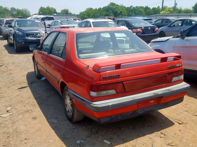 VF3DB1334NS521201 - 1992 PEUGEOT 405 MI16 RED photo 3