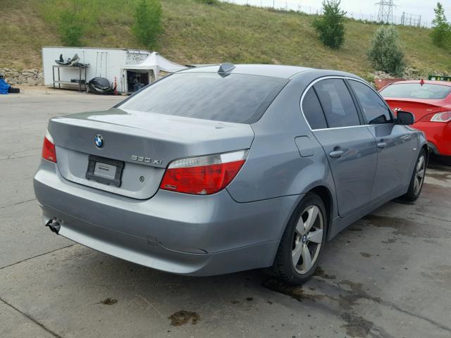 WBANF73507CU27334 - 2007 BMW 530 XI GRAY photo 4