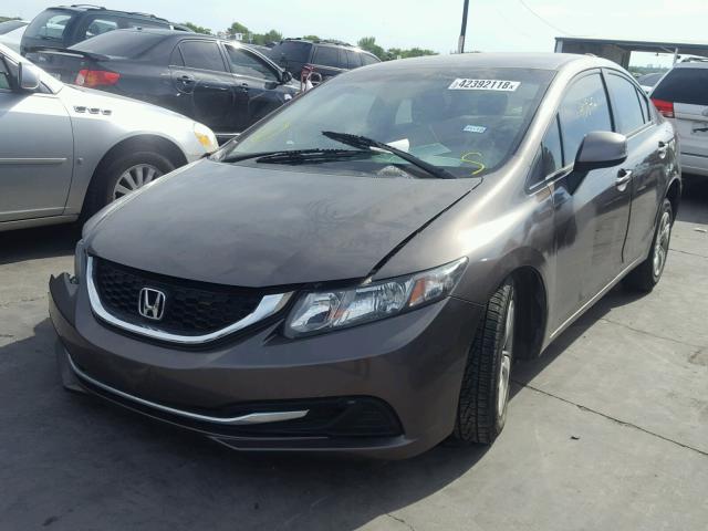 2HGFB2F52DH556123 - 2013 HONDA CIVIC LX CHARCOAL photo 2