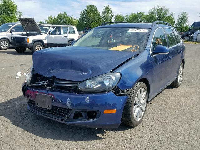 3VWPL7AJ6DM601323 - 2013 VOLKSWAGEN JETTA TDI BLUE photo 2