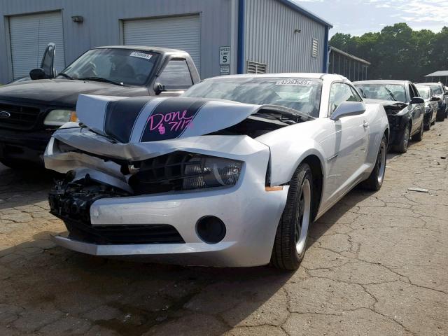 2G1FA1E35D9131185 - 2013 CHEVROLET CAMARO LS SILVER photo 2