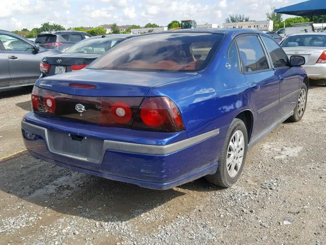 2G1WF52E159315197 - 2005 CHEVROLET IMPALA BLUE photo 4