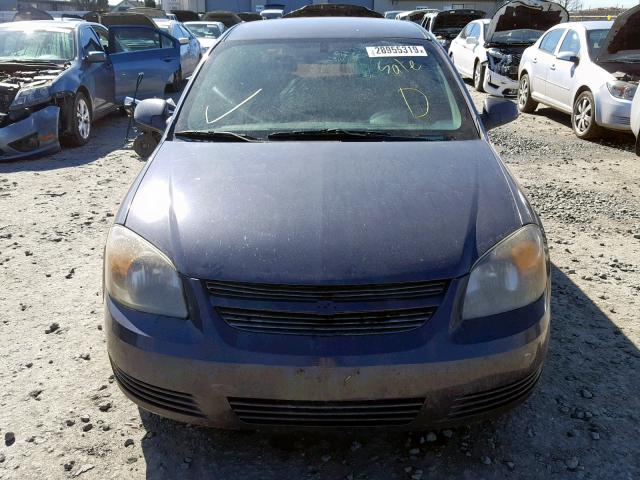 1G1AT58H997295504 - 2009 CHEVROLET COBALT LT CHARCOAL photo 9