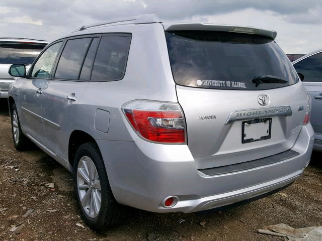 JTEEW44A982007569 - 2008 TOYOTA HIGHLANDER SILVER photo 3